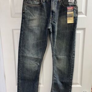 Wrangler Men's Slim Straight Dark Blue Jeans